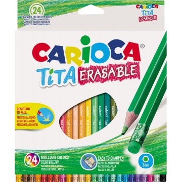 Ξυλομπογιές Carioca TiTa Erasable 24 χρωμάτων