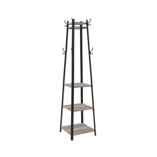 Vasagle Coat Rack with 3 Shelves 43 x 43 x 180 cm (LCR080B02) (VASLCR080B02)