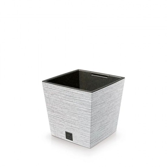 Prosperplast Furu Square Low ECO Wood Flowerpot 235Χ240 White (DFS240W-S449W) (PSPDFS240W-S449W)