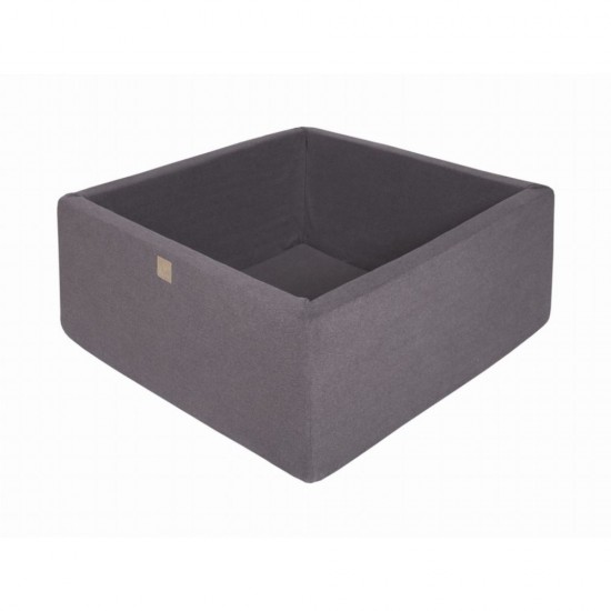 MeowBaby Baby Foam Square Ball Pit 90x90x40cm without Balls Dark Grey (BK003001) (MEBBK003001)