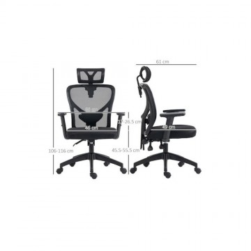 Vinsetto Εργονομική Καρέκλα Γραφείου Μαύρο 66x61x106-116cm (921-404V01BK) (VIN921-404V01BK)