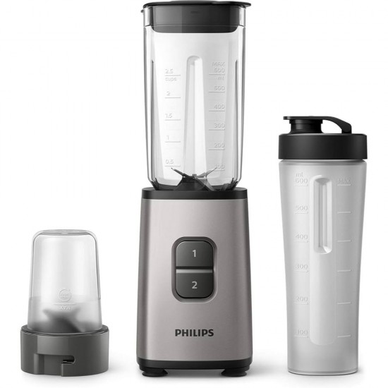 Philips Μπλέντερ για Smoothies 1lt 350W Γκρι (HR2604/80) (PHIHR2604-80)