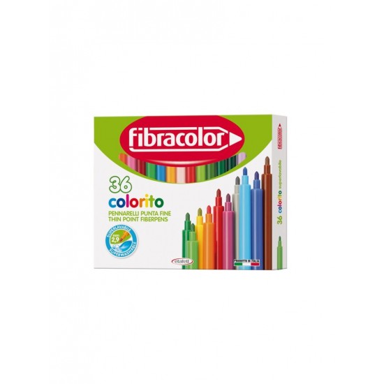 Μαρκαδόροι Fibracolor Colorito 36 τεμ Ξυλομπογιές - Μαρκαδόροι